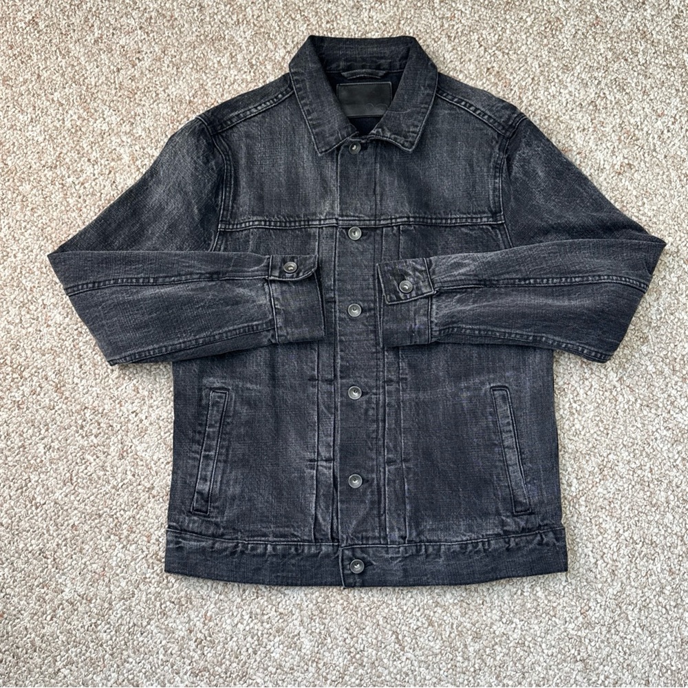 Taylor Stitch Men’s Dispatch Trucker Jacket In Washed Black Size S38